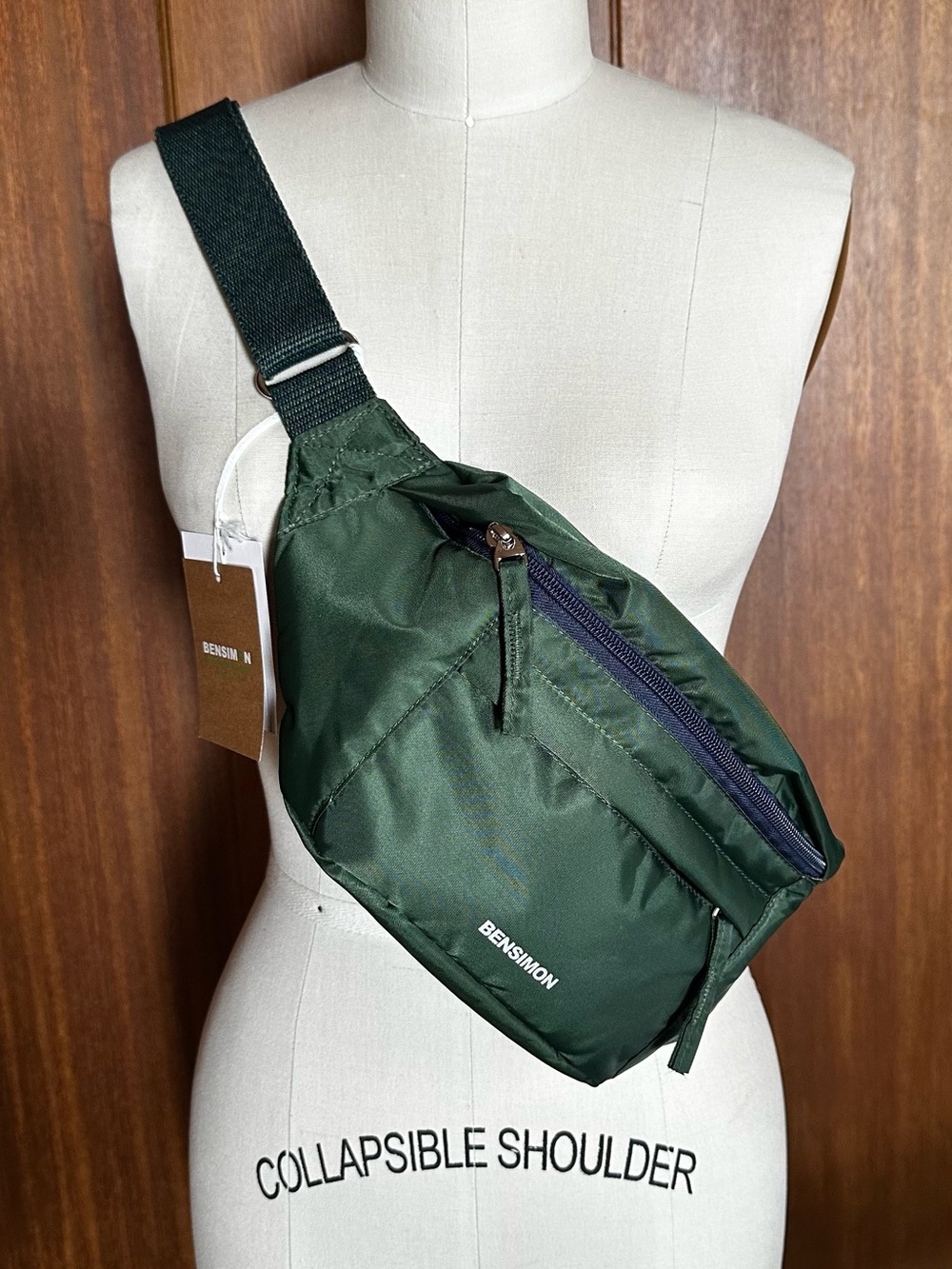 Bensimon Forest Green Waist Sling Bag Banana Bag